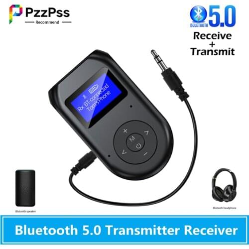 PzzPss Bluetooth 5.0 Audio Receiver Transmitter EDR AUX 3.5MM 3.5 Jack USB Music Stereo Wireless Adapters Dongle For Car TV PC