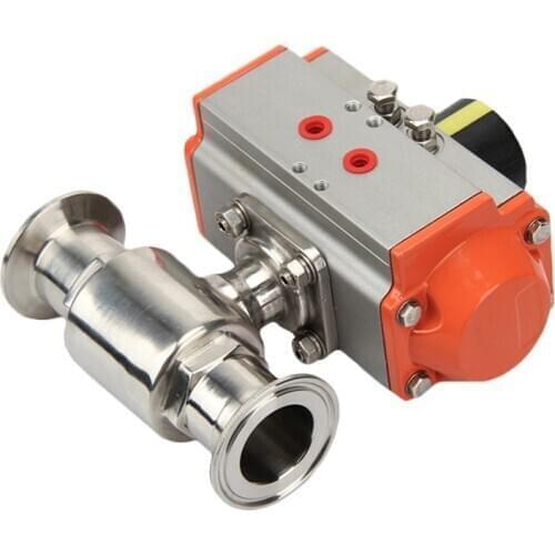 Sanitary Pneumatic Ball Valve Stainless Steel 304/316 Clamp Type Straight-through Valve Chuck Quick-connect Ball Valve