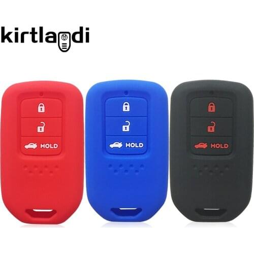 Silicone Car Key Cover for Honda Accord Envix Inspire Crider Accord 2018 2019 3 Button Remote Key Case Holder Accessries Shell