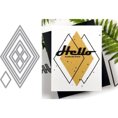 Fine Diamonds Frame Metal Cutting Dies Scrapbooking Album Paper DIY Cards Crafts Embossing Dies New 2020