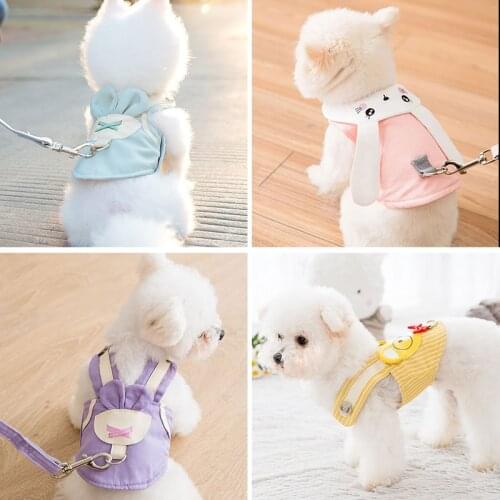 Breathable Polyester No Pull Dog Harness Vest Lovely Rabit Adjustable Pet Harness For Small Medium Dogs Cats Puppy