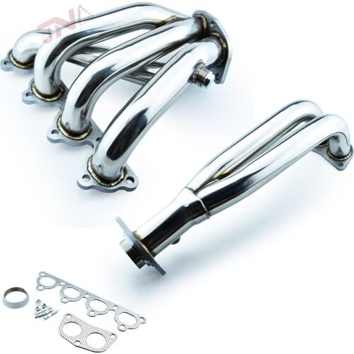 Polished Stainless Steel Exhaust Header Manifold for Honda Civic D16 EX LX DX CX VX HX 1988-2000
