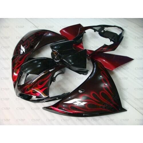 YZF R1 2009 - 2011 Body Kits YZFR1 10 11 Abs Fairing YZF1000 R1 2010 Black Red Frame Fairings
