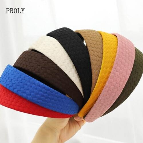 PROLY New Fashion Women Headband Bare Macaron Hairband Fresh Summer Headwear Casual Turban Shading Hair Accessories