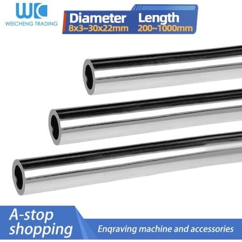 1pc 8mm/10mm/12mm/16mm/20mm/25mm/30mm Hollow Tubing Tube Connecting Shaft for cnc parts