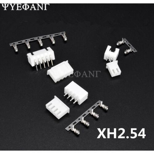 10SETS JST XH2.54 2/3/4/5/6/7/8/9/10/12pin XH 2.54MM Connector plug Male + Female + Crimps