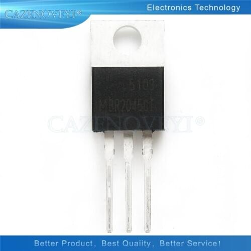 10pcs/lot MBR2045CT MBR2045C MBR2045 20A 45V TO-220 In Stock