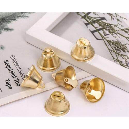 8 Size 10pcs Christmas Bells DIY Crafts Accessories Christmas Gingle Bell Christmas Decorations for Home Navidad New Year Gift