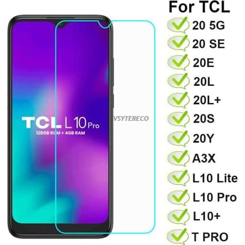 2-1PC Tempered Glass For TCL 20 SE 5G Vidrio on TCL 20S 20L+ 20Y A3X Glass Screen Protector for TCL L10 Lite T Pro L10+ Pelicula