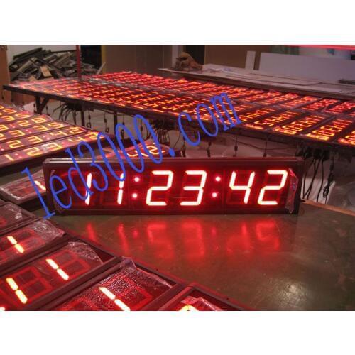 4inch 6digits red color led clock with GPS(HIT6-4R)
