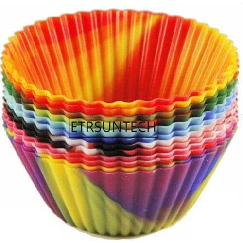 50sets Camouflage Muffin Cups Baking Accessories Bakeware Silicone Food Grade Cupcake Mold Cake Jelly Decorating Tools Reusable