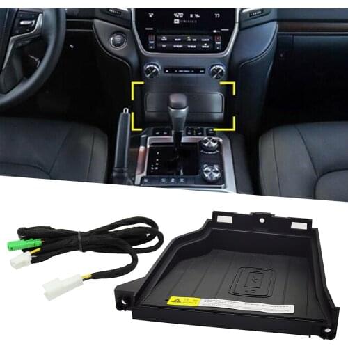 Wireless Car Charger Phone Fast Charging Pad For Toyota Land Cruiser LC200 2017 2018 2019 Fast charge Case Plate Central Console