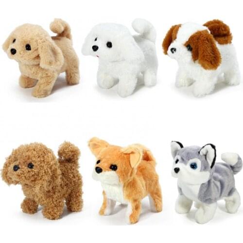 Kids Plush Walking Barking Retriever Puppy Electronic Interactive Simulation Pet Dog Toy Plush Doll Gift Electronic Pets toys