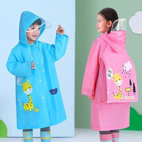 Raincoat Kids Cartoon Animal Style Waterproof Kids Raincoat Baby Raincoat for Children School Rain Coat Rainwear Rain Coat Kids