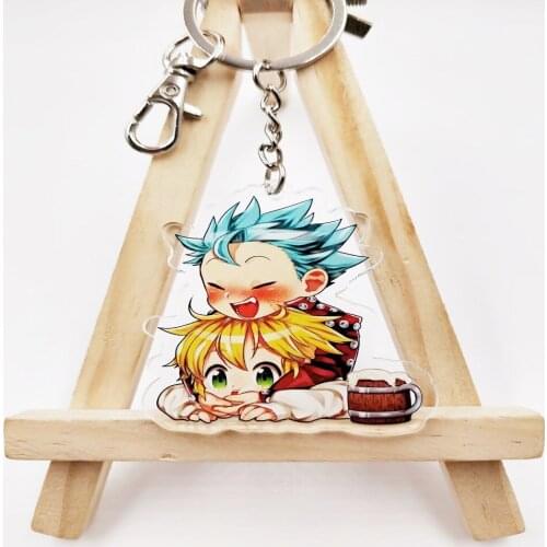 Nanatsu no Taizai Seven Deadly Sins Meliodas Anime Acrylic Pendant Figure Keychain Keyring Collection Model Toy Gift Cosplay