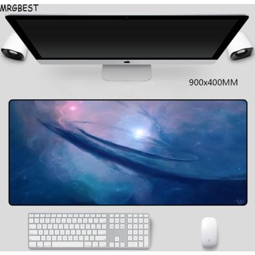 MRGBES Mouse Pad Large XXL Stars Whirl Pads Anti-slip Softy Rubber PC Computer Keyboard Mats for LOL CSGO DOTA Gaming