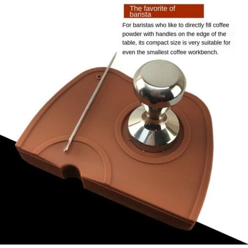 Coffee Tampers Mat 58mm Fluted Coffee Tampering Corner Mat Pad Tool Made For Baristas With Non-Slippery Food Safe Silicone