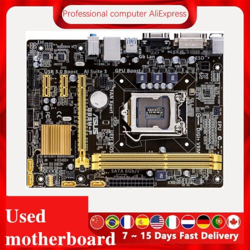 For Asus B85M-F Desktop Motherboard B85 LGA 1150 For Core i7 i5 i3 SATA3 USB3.0 Original Used Mainboard