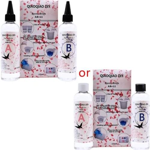2021 New 8 Ounce Quick Curing AB Epoxy Resin 1:1 Kit Clear Hard Epoxy Resin Mold Casting Jewelry Making Tools