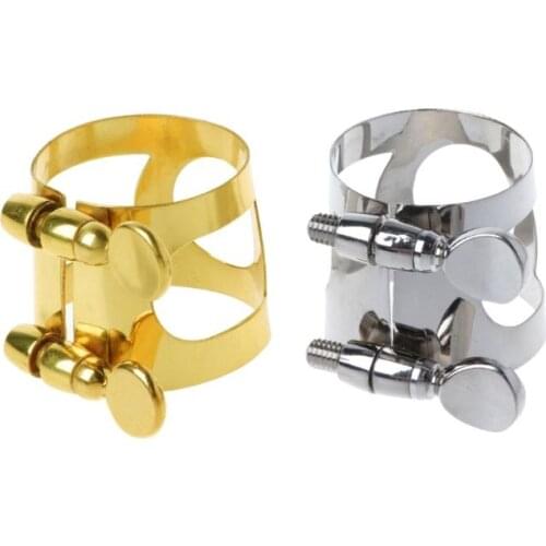 New Eb Alto Saxophone Rubber Bakelite Mouthpiece Ligature Brass Ligature Fastener