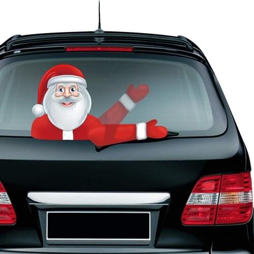 New Christmas Wiper Decals Car Styling Windshield Stickers Christmas SUV Ornament Car Decorations PVC Rear Window Wiper Stickers
