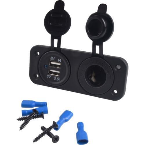 New Arrive 12V Dual USB Car Cigarette Lighter Socket Splitter 12V Charger Power Adapter Outlet Accessories
