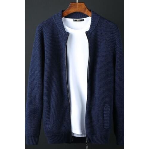 New arrival fashion Sweater Cardigan Coat Male Slim Computer Knitted Casual Mandarin Collar Zipper super large plus size M-6XL