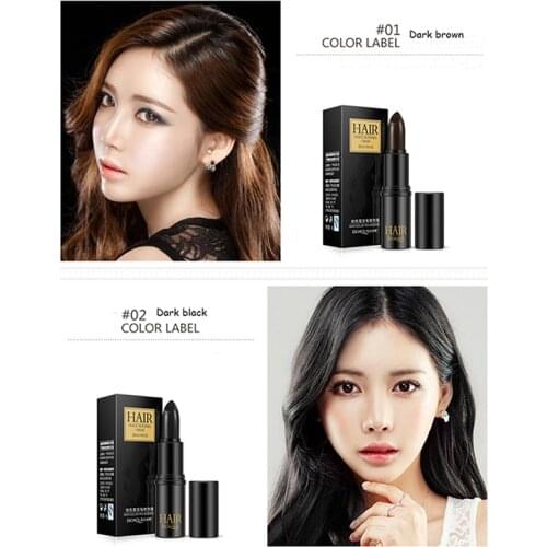 One-Time Hair Dye Instant Gray Root Coverage Hair Color Modify Cream Stick Crayon Wax Temporary Cover Up White Hair Color Dye 4g