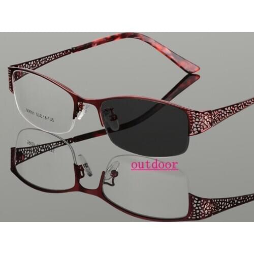 2021 New Anti-UV Finished Optical Glasses Frames With Myopia Lens For Women Sun photochromism Eyeglasses Diopter goggles NX