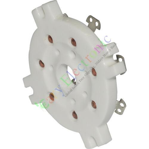 Wholesale and retail 1pc 7Pin Ceramic vacuum Tube sockets for 6C33 FU29 FU19 FU32 FU30 audio amp DIY free shipping