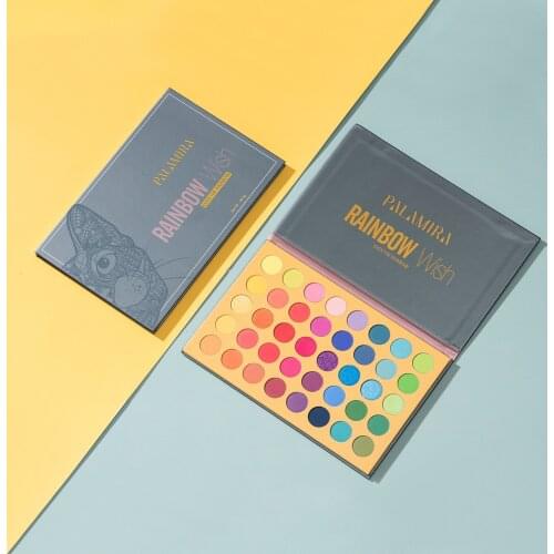 Palamira Rainbow Wish 40 Color Eyeshadow Palette Matte Texture Pearlescent Silky Powder Waterproof Long Lasting Eye Makeup