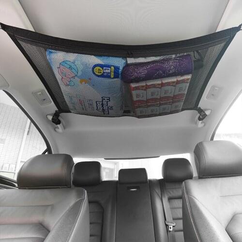 Car Ceiling Storage Net, Car Travel Accessories for Long Trips Kids Interior Accessories