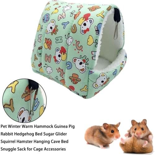 Hamster Warm Hammock For Guinea Pig Rabbit Hedgehog Bed Squirrel Small Pet Hanging Cave Bed Snuggle Sack For Cage Accessories