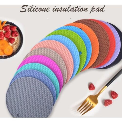 Thick round silica gel heat insulation mat round honeycomb mat table mat anti-heat anti-hot mat anti-slip mat