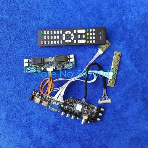 USB+VGA+AV LVDS 30-Pin digital DVB LCD drive board kit For M220EW01/M201EW02/CLAA220WA01/CLAA201WA04 screen 1680*1050 4CCFL