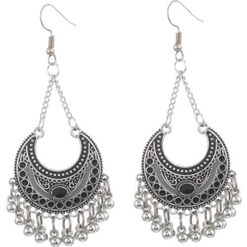 LOVBEAFAS Boho Vintage Drop Dangle Tassel Long Earrings For Women Accessories Bohemian Earings Fashion Enamel Jewelry Bijoux