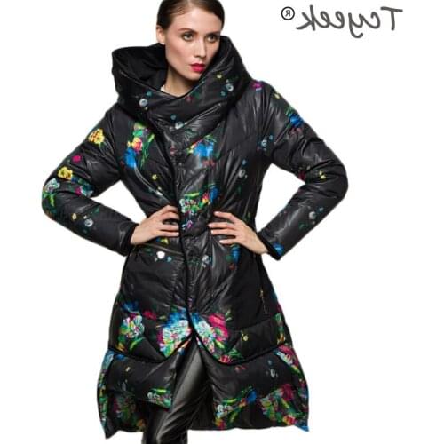 Jacket Women Winter Parka 2021 Abrigos Mujer European Long Thick White Duck Down Jackets Outwear Windproof Coat HJ300