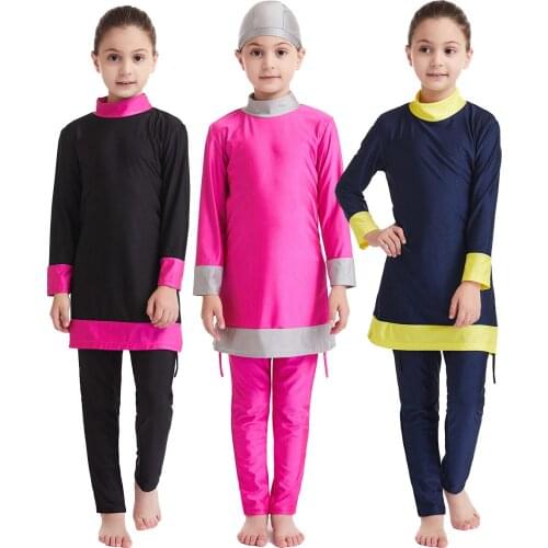 Girls' Swimsuit Conservative Swimsuit Burkini Muslim Swimwear Islamic Swimsuit Islamic Swimming Suit for Girls