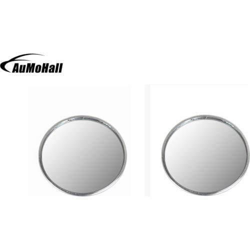 1 Pair 2" Universal Driver Convex Vehicle Mirror Car Styling 2 Side Wide Angle Round Blind Spot Mirror Rear-View Under Mirror
