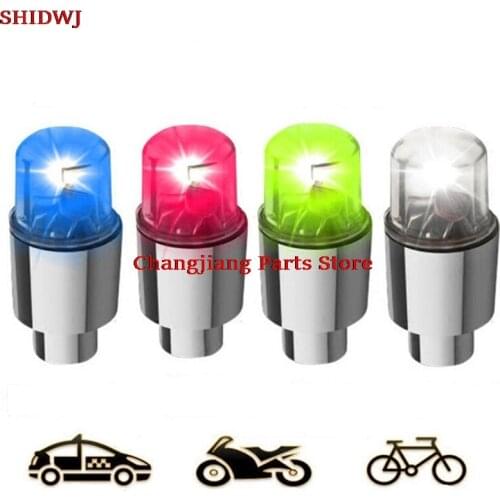 2Pcs LED Car Bike Wheel Tire Tyre Valve Dust Cap Spoke Flash Lights Car Valve Stems & Caps Accessories