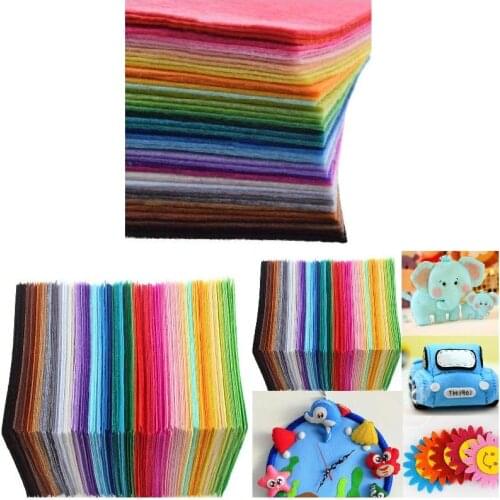 20/40pcs Non Woven Fabric 1mm Polyester Felt Sheets Home Decor Bundle For Sewing Dolls Crafts Fieltro Para Manualidades