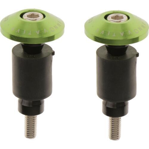7/8" CNC Motorcycle Streetbike Handlebar Cap Hand Grips Bar Ends Plugs Green