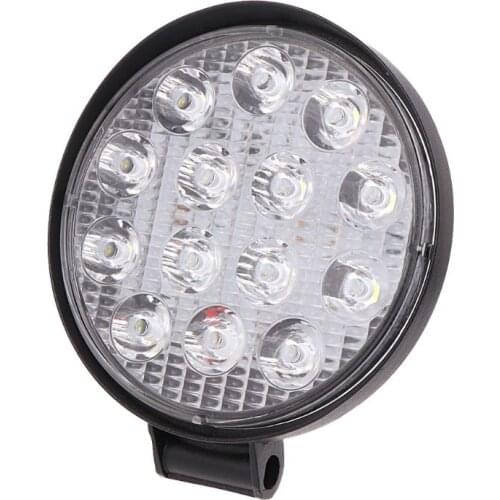 Car 42W 6500K 12V 24V Round LED Work Spot Light Flood Driving Lamp