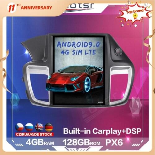 128GB Tesla Screen Android Car Radio For Honda Accord 9 2012+ Car Multimedia Player GPS Navigation Stereo DSP Carplay 4G SIM