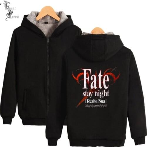 Fate Stay Night Fate ZERO High-Q Unisex Luminous Cardigan Fleece Hoodies Japanese Anime Jacket Coat Casual Hoodie Sweatshirts