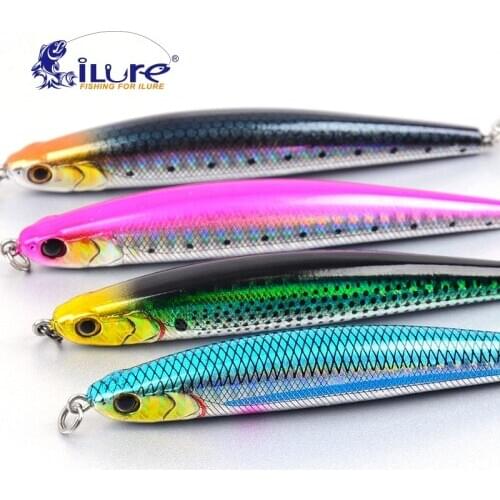 Ilure Fishing Hard Lure Bait 95mm 30g Threadfin Shad Fish Bait Ball Glass Pencil Hook VMC Fishing Tackle