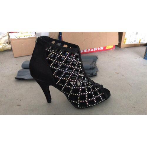 KEEWOODANCE Rhinestones ballroom dance shoes women shoes zapatos de mujer latin dance shoes salsa dance shoes