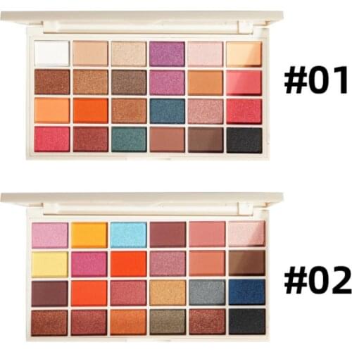 24 Color Summer Violet Eye Shadow Plate Matte Glitter Powder Easy To Colo Waterproof Long Lasting Eye Shadow Makeup TSLM1