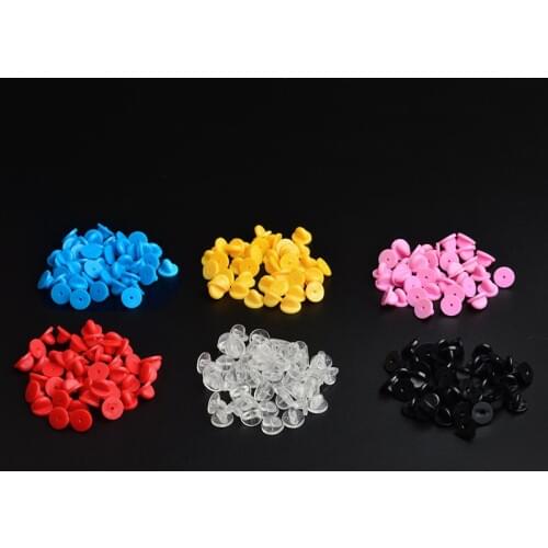 30pcs Metal/ Rubber Pins Back Brooch Buckle Button Clasps for Needlework Butterflies Brooch Back Caps Diy Jewelry Accessories