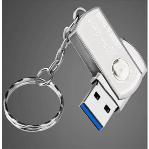 DIY Logo Metal Rotate usb Creative Custom Personality usb 3.0 8GB 16GB 32GB Pen Drive (Over 20 pcs free Logo)